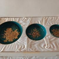 Set  3 ciotole Laurana- Smalto su rame e oro