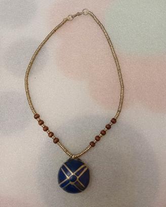 Collana etnica vintage con pendente