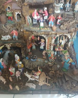 Presepe e pastori in terracotta