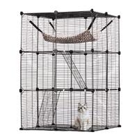 Grande Gabbia Gatti  3 Livelli 711 x 711 x 1041 mm