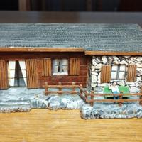 Edifici 1/87 in stile alpino 4 pezzi autocostruiti