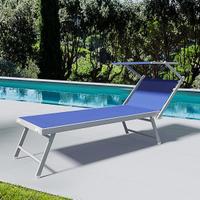 Lettino Mod. Lido c/Parasole Alluminio