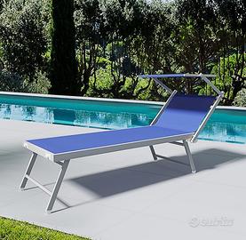 Lettino Mod. Lido c/Parasole Alluminio