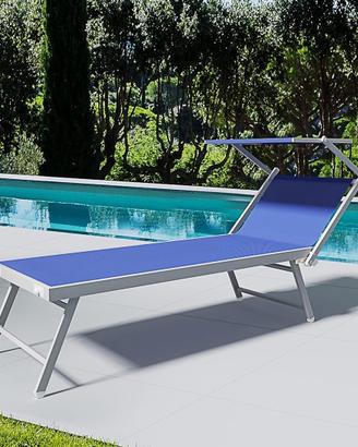Lettino Mod. Lido c/Parasole Alluminio
