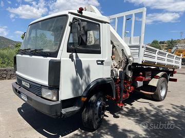 camion ribaltabile con gru