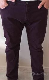 Pantaloni viola melanzana taglia 52 marca Exibit