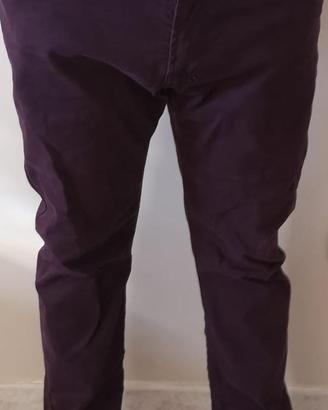 Pantaloni viola melanzana taglia 52 marca Exibit