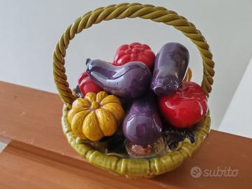 Fruttiera porcellana smaltata.