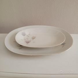 2 Vassoi Vintage in Porcellana Bareuther Bavaria