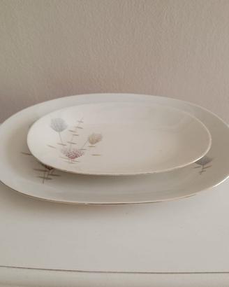 2 Vassoi Vintage in Porcellana Bareuther Bavaria