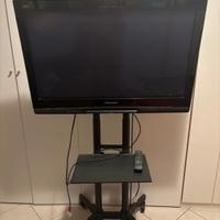 Carrello porta TV con ruote, ripiano,