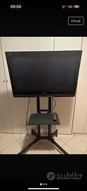 Carrello porta TV con ruote, ripiano,