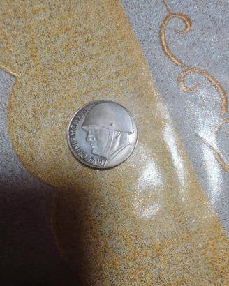 Medaglia 20 Lire Mussolini 1943 "Cappellone" - Da 