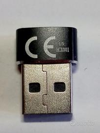 Adattatore USB-A Maschio a USB-C Femmina Nero