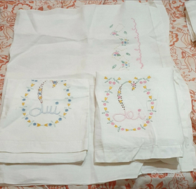 Asciugamani in lino Lui e Lei Vintage