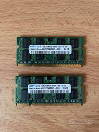 Samsung 2x1GB SO-DIMM DDR2 PC2-5300S 667Mhz Memory