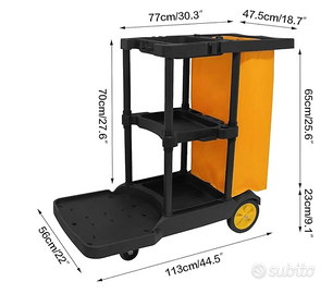 Carrello per la pulizia professionale