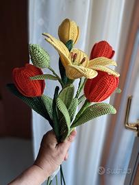 fiori all'uncinetto 