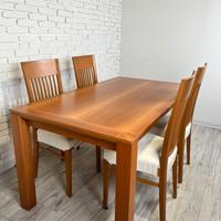 Tavolo F.lli Fattori in noce + 4 sedie anni '80