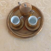 servizio da caffè per 2 persone in ottone 
