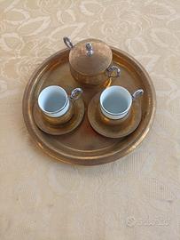 servizio da caffè per 2 persone in ottone 