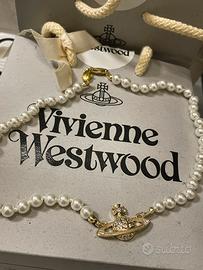 Viviennw westwood perle oro collana
