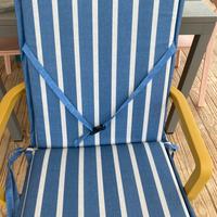 Tre cuscini da giardino per esterno