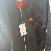 Giacca Hermes nera e arancione 