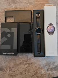 Smartphone Samsung S21 ultra 5G + Galaxy Watch3