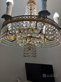 lampadario stile impero restaurato 