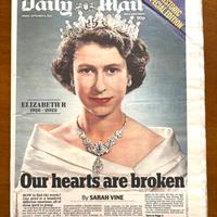 Daily Mail UK newspaper: Queen Elizabeth 1926-2022
