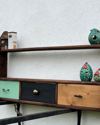 Libreria da parete con cassetti, Mobile