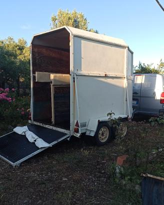 Rimorchio, van trailer 2 posti trasporto cavalli