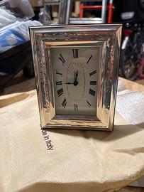 Orologio da tavolo in argento, marca Ranieri