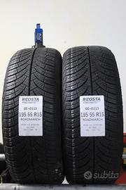 2 PNEUMATICI USATI 195 55 R16 85H ROADMARCH 4 STAG
