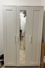 Armadio 3 ante bianco con specchio - come nuovo