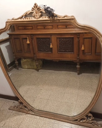 Specchiera in legno di cedro stile settecento
