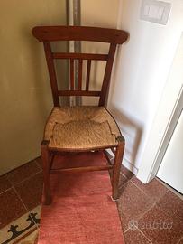 Sedia d’epoca impagliata