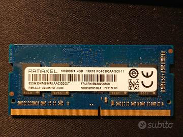 RAM portatile DDR4 3200 4gb