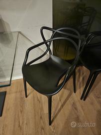 4 SEDIE MASTERS KARTELL NERE