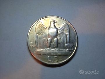 5 lire in argento.