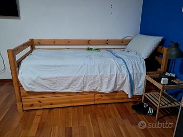 Letto doppio flexa con contenitori