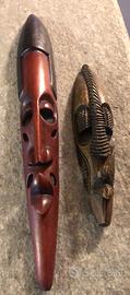 Coppia maschere africane in legno