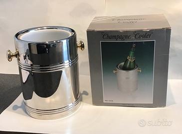 Glacette vino/ champagne acciaio nuova con scatola