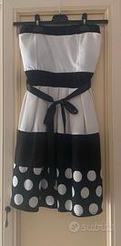 vestitino senza spalline nero e bianco