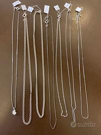 Catenine varie in argento - Vedi descrizione -