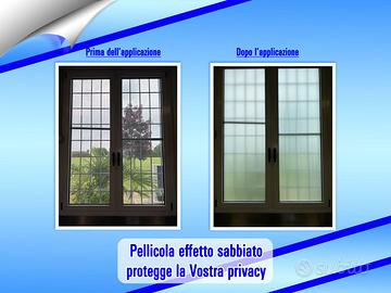 Pellicola adesiva per vetro effetto sabbiato