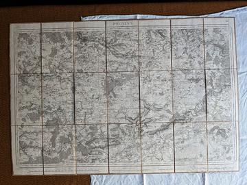 carta geografica Provins-Francia 1833