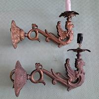 Coppia Applique Ottone Vintage anni 60 70