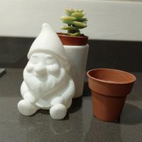 Vasetto decorativo Gnomo bianco Stampa 3D